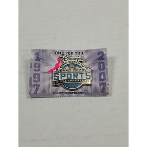 Vtg Y2k Disney WDW Disney's Wide World of Sports Complex Logo Pin 10 Year 2007